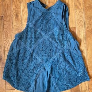 Lace sheer razor tank